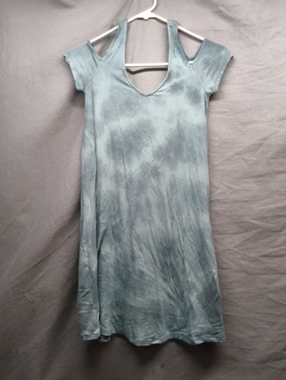 Tie-Dye Cold-Shoulder Swing Xxs Mini Dress Boho Y2k American Eagle Veriscose
